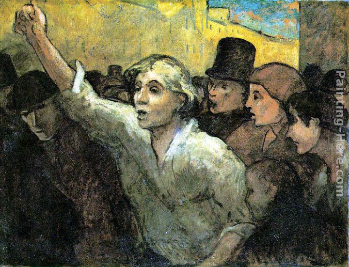 The Uprising painting - Honore Daumier The Uprising art painting
